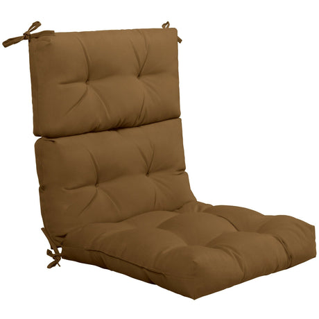 Cojín de asiento para silla de patio exterior, con mechones, de 22 x 44 pulgadas