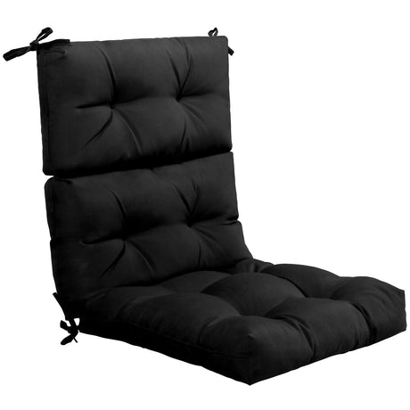 Cojín de asiento para silla de patio exterior, con mechones, de 22 x 44 pulgadas