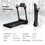 Máquina de correr eléctrica plegable de 2.25 HP con motor y pantalla LED