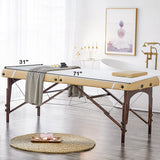 Calentador de cama de masaje de 71 x 31 pulgadas con almohadilla térmica con 5 configuraciones de calor