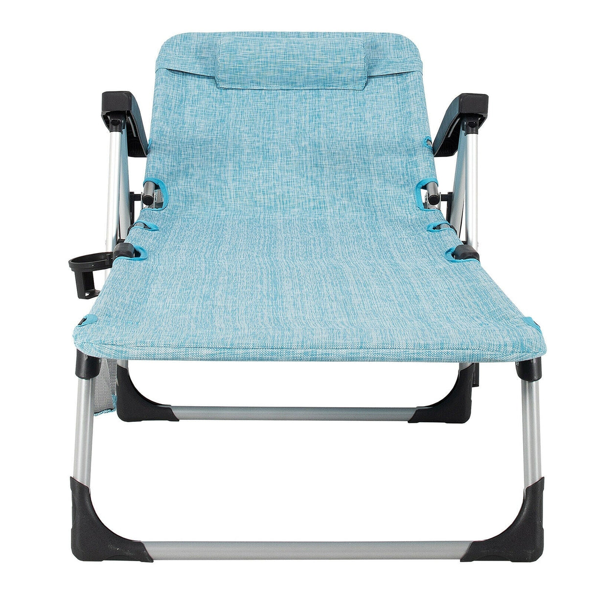 Tumbona Plegable de Playa con 7 Posiciones Ajustables