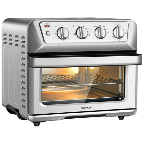 Horno tostador de convección de encimera con freidora de aire de 21,5 cuartos y 1800 W con recetario