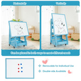 Multifunctional Kids' Standing Art Easel with Dry-Erase Board