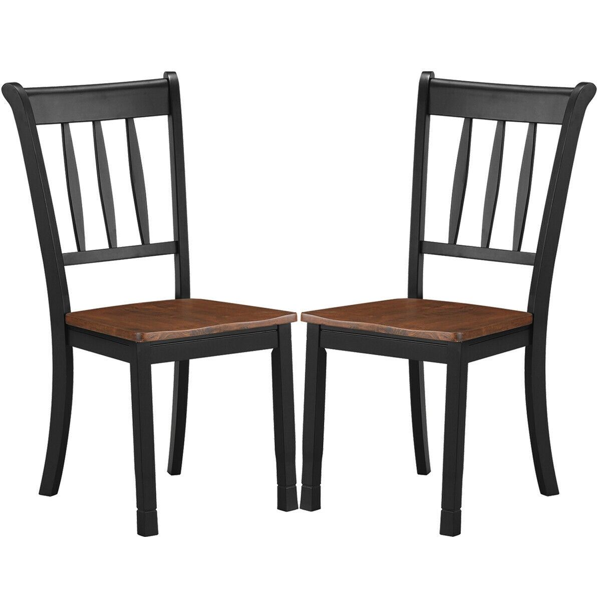 2 sillas de comedor de madera maciza Whitesburg con respaldo de huso