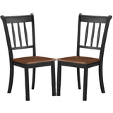 2 sillas de comedor de madera maciza Whitesburg con respaldo de huso