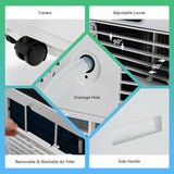 Acondicionador de aire portátil 3 en 1 de 8000 BTU con control remoto