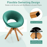 Sillón giratorio con asiento tapizado extragrande para oficina en casa