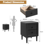 Mesita de noche retro multiusos