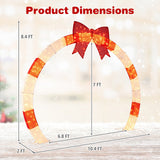 Arco Navideño de 3.17 Metros con Lazo Grande y Luces LED