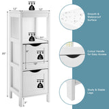 Mueble de almacenamiento independiente con 2 cajones extraíbles para baño
