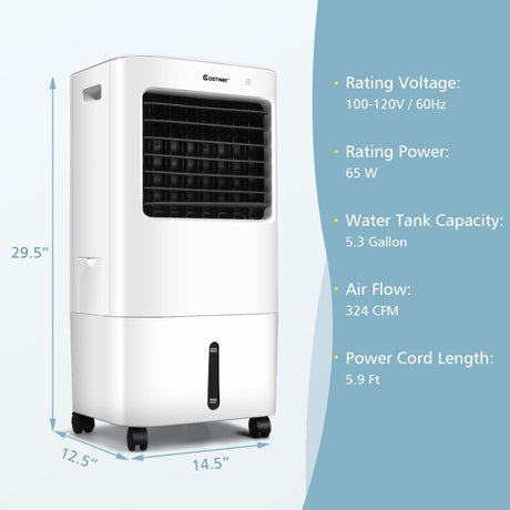 Enfriador de Aire 3 en 1 – Ventilador y Humidificador con Control Remoto