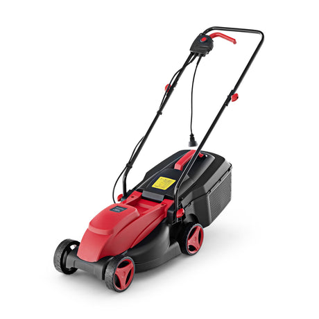 Cortacésped eléctrico con cable de 10 A y 33 cm con caja de recogida