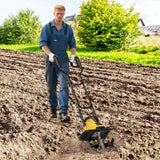 10 Amp Powerful Corded Electric Tiller Cultivator with Safety Lock