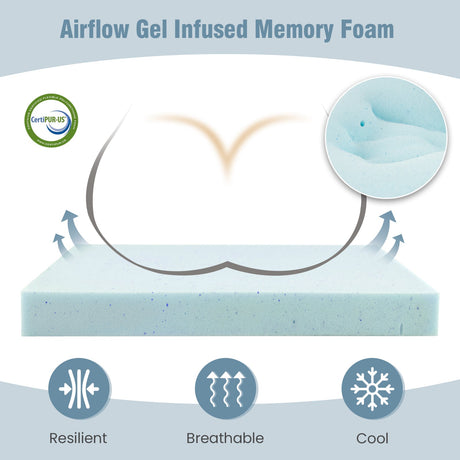 Cojines de asiento de gel de espuma viscoelástica, paquete de 10, para la espalda