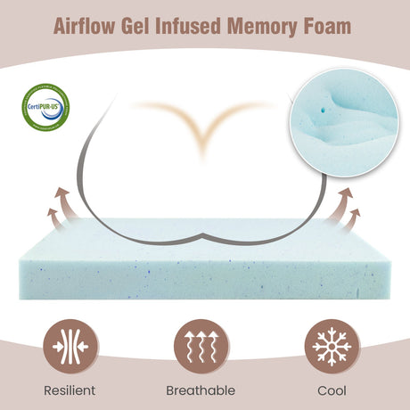 Cojines de asiento de gel de espuma viscoelástica, paquete de 10, para la espalda