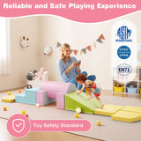 Juego de 10 piezas de bloques de construcción de espuma suave de piel sintética para trepar para niños pequeños