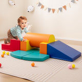 Juego de 10 piezas de bloques de construcción de espuma suave de piel sintética para trepar para niños pequeños