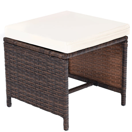 Juego de comedor para patio exterior de 10 piezas