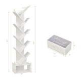 10-tier Tree Bookshelf with Drawer Free