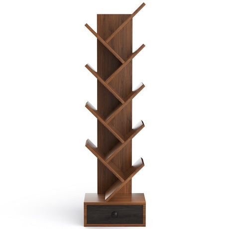 Estantería de árbol de 10 niveles con cajón y kit antivuelco