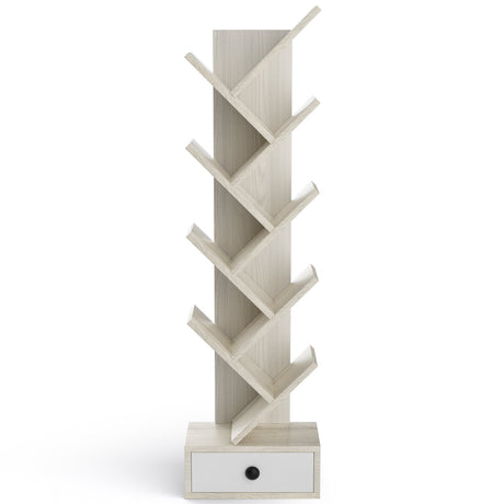 Estantería de árbol de 10 niveles con cajón y kit antivuelco
