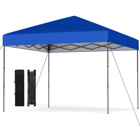 Carpa Cenador Plegable de 10 X 10 Pies con Bolsa de Transporte Portátil y 8 Estacas