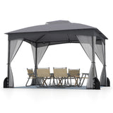 10 X 12 FT Patio Gazebo with Netting Walls with 4 Sandbags