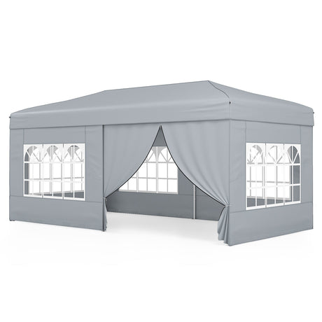 Carpa Pop-Up de 10 x 20 Pies de Montaje Instantáneo con 6 Paredes Laterales