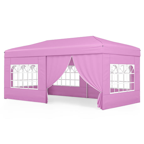 Carpa Pop-Up de 10 x 20 Pies de Montaje Instantáneo con 6 Paredes Laterales