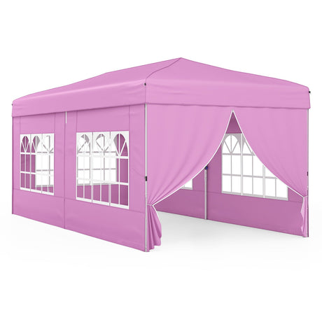 Carpa Pop-Up de 10 x 20 Pies de Montaje Instantáneo con 6 Paredes Laterales