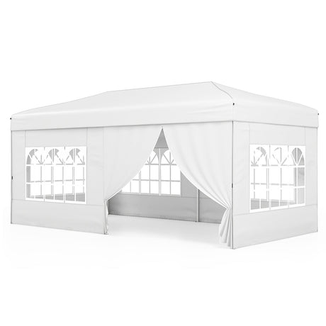 Carpa Pop-Up de 10 x 20 Pies de Montaje Instantáneo con 6 Paredes Laterales