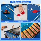 Juego de mesa de juegos combinados 10 en 1 con tenis de mesa, baloncesto y fútbol - Azul