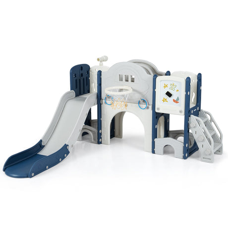 Juego de tobogán para niños pequeños 10 en 1, parque infantil interior con tobogán y escalador
