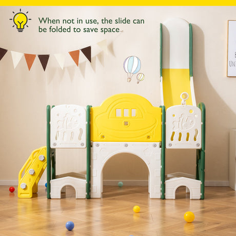 Juego de tobogán para niños pequeños 10 en 1, parque infantil interior con tobogán y escalador