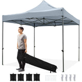 Carpa con toldo pop-up para exteriores de 10 x 10 pies, fácil de armar, refugio tipo mirador con bolsa con ruedas