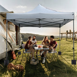 Carpa con toldo pop-up para exteriores de 10 x 10 pies, fácil de armar, refugio tipo mirador con bolsa con ruedas