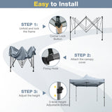 Carpa con toldo pop-up para exteriores de 10 x 10 pies, fácil de armar, refugio tipo mirador con bolsa con ruedas