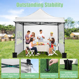 Carpa plegable de 10 x 10 pies con paredes laterales y toldo para fiestas, picnics y eventos