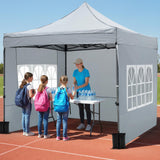 Carpa plegable de 10 x 10 pies con paredes laterales y toldo para fiestas, picnics y eventos