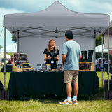 10 x 10 FT Pop up Canopy Tent with 4 Removable Sidewalls and Wheeled Bag