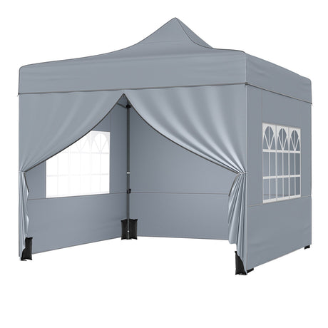 Carpa plegable de 3 x 3 m con 4 paredes laterales extraíbles y bolsa con ruedas