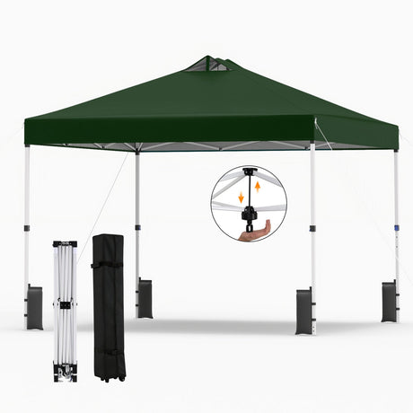 Carpa comercial desplegable para exteriores de 10 x 10 pies