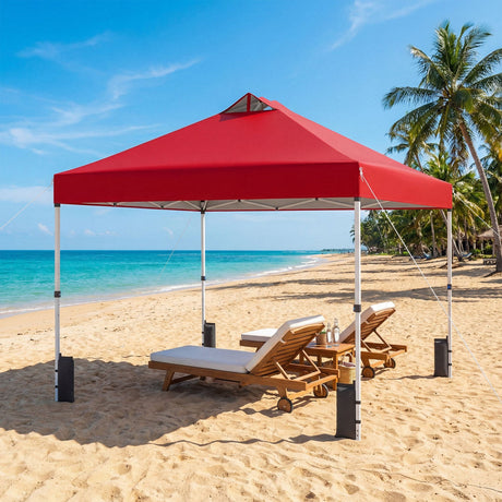 Carpa comercial desplegable para exteriores de 10 x 10 pies