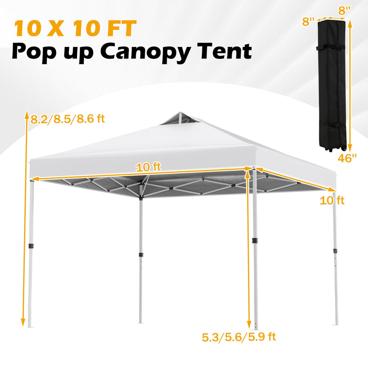 10 x 10 Feet Outdoor Commercial Pop up Canopy Tent
