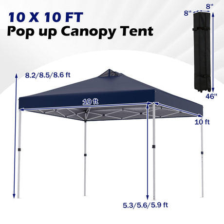 Carpa comercial desplegable para exteriores de 10 x 10 pies