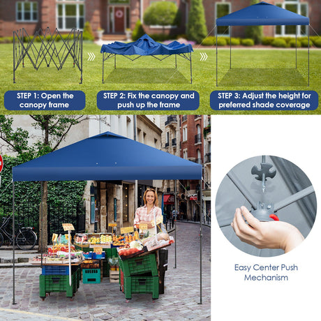 Carpa instantánea plegable para exteriores de 3 x 3 metros con bolsa de transporte