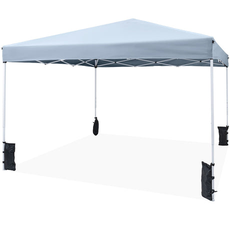 Carpa Canopy Plegable de 10 x 10 pies con Bolsa de Transporte y 4 Sacos de Arena