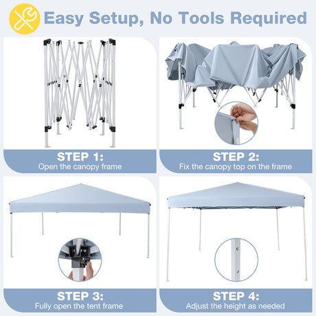 Carpa Canopy Plegable de 10 x 10 pies con Bolsa de Transporte y 4 Sacos de Arena