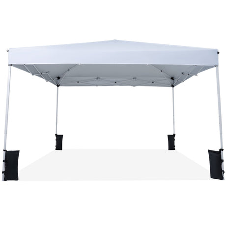 Carpa Canopy Plegable de 10 x 10 pies con Bolsa de Transporte y 4 Sacos de Arena
