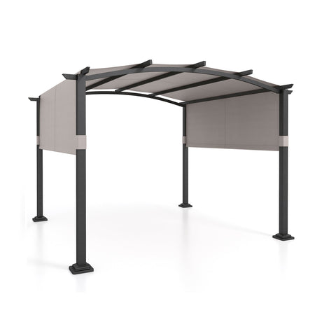 Pérgola exterior moderna de 3 x 3 m con dosel retráctil para jardín y patio